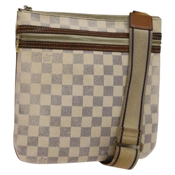 LOUIS VUITTON Damier Azur Pochette Bosphore Shoulder Bag N51112 LV Auth BA1719 - Picture 1 of 16
